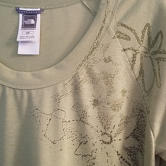 The North Face Green Long Sleeve Pullover Top M - Picture 3 of 4